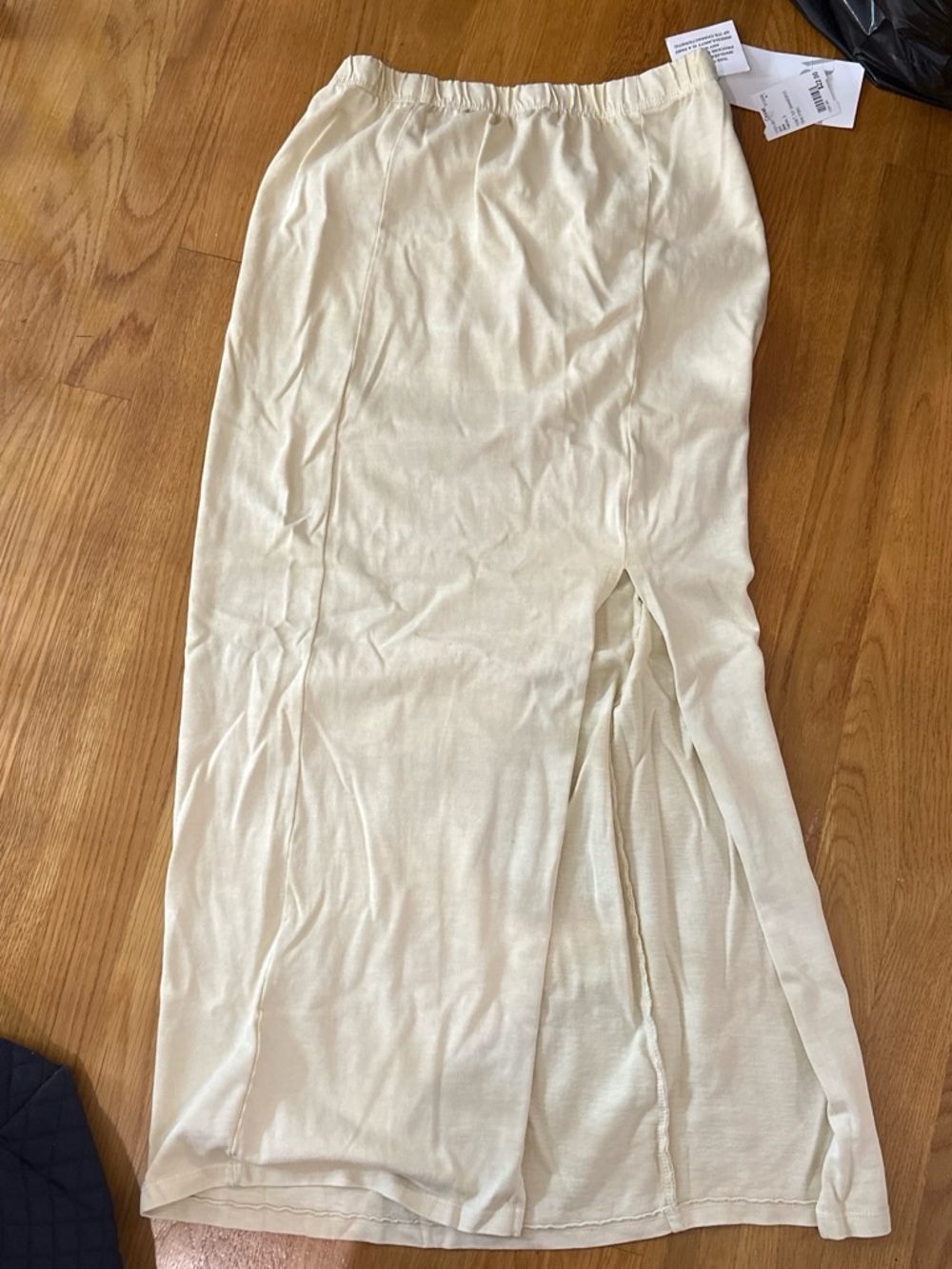 Zara Cream Maxi Skirt with Side Slit